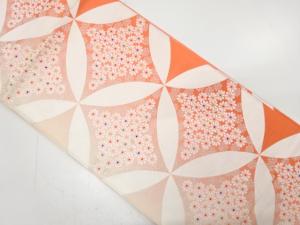 アンティーク　七宝に菊模様織り出し袋帯（材料）